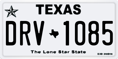 TX license plate DRV1085