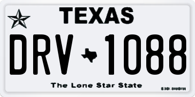 TX license plate DRV1088