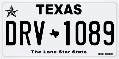 TX license plate DRV1089