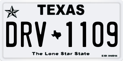 TX license plate DRV1109