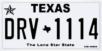 TX license plate DRV1114