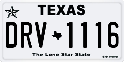 TX license plate DRV1116