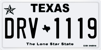 TX license plate DRV1119