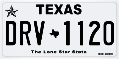 TX license plate DRV1120