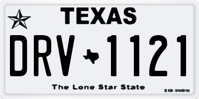 TX license plate DRV1121