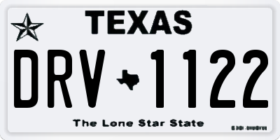 TX license plate DRV1122
