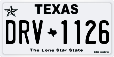 TX license plate DRV1126