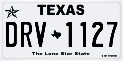 TX license plate DRV1127