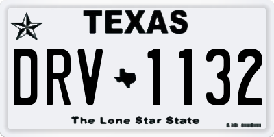 TX license plate DRV1132