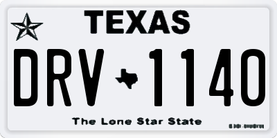 TX license plate DRV1140