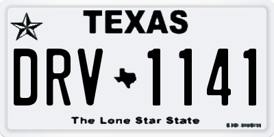 TX license plate DRV1141