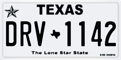 TX license plate DRV1142