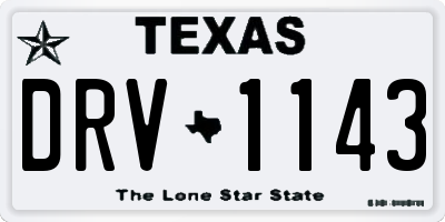 TX license plate DRV1143