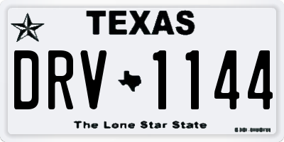 TX license plate DRV1144