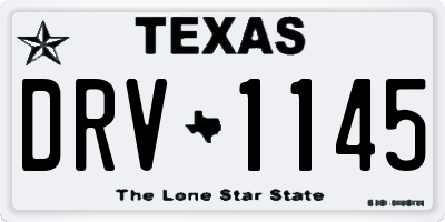 TX license plate DRV1145