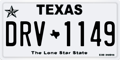 TX license plate DRV1149