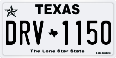 TX license plate DRV1150