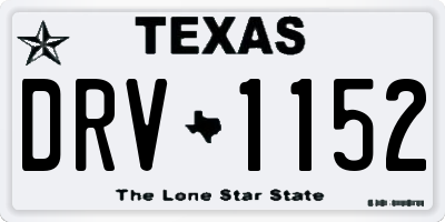 TX license plate DRV1152