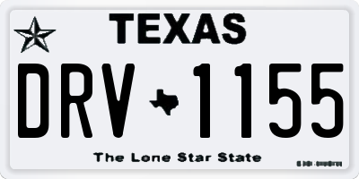 TX license plate DRV1155