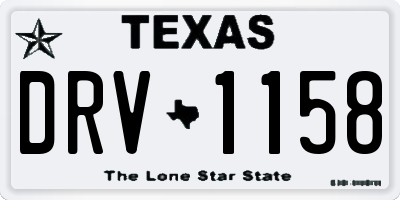 TX license plate DRV1158