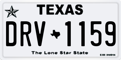 TX license plate DRV1159