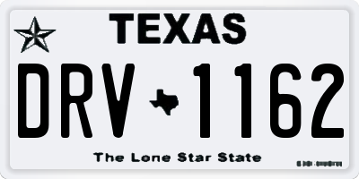 TX license plate DRV1162