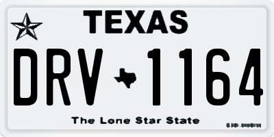 TX license plate DRV1164