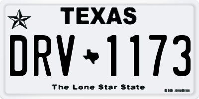 TX license plate DRV1173