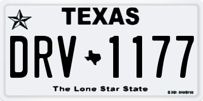 TX license plate DRV1177