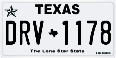 TX license plate DRV1178