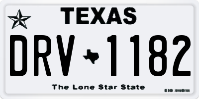 TX license plate DRV1182