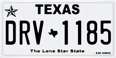 TX license plate DRV1185