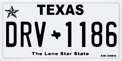 TX license plate DRV1186