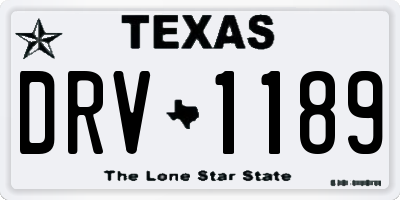 TX license plate DRV1189