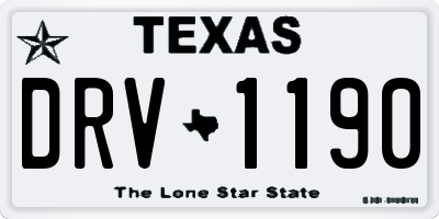 TX license plate DRV1190