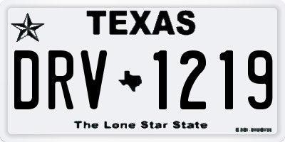 TX license plate DRV1219