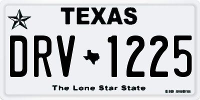 TX license plate DRV1225