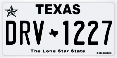 TX license plate DRV1227