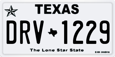 TX license plate DRV1229