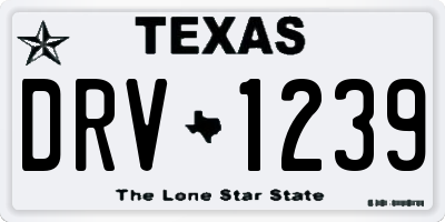 TX license plate DRV1239