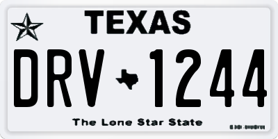 TX license plate DRV1244