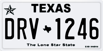 TX license plate DRV1246