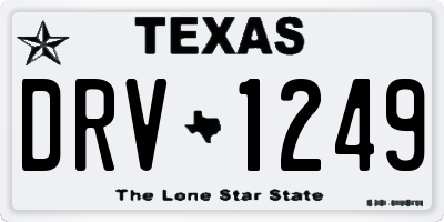 TX license plate DRV1249