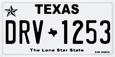 TX license plate DRV1253
