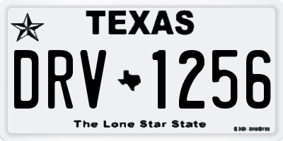 TX license plate DRV1256