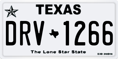 TX license plate DRV1266