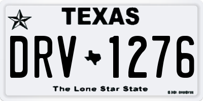 TX license plate DRV1276