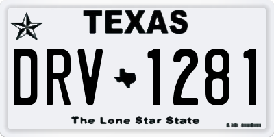 TX license plate DRV1281
