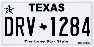 TX license plate DRV1284