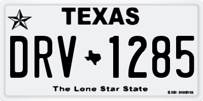 TX license plate DRV1285